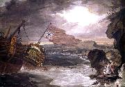 unknow artist Oil painting of the East Indiaman oil painting on canvas